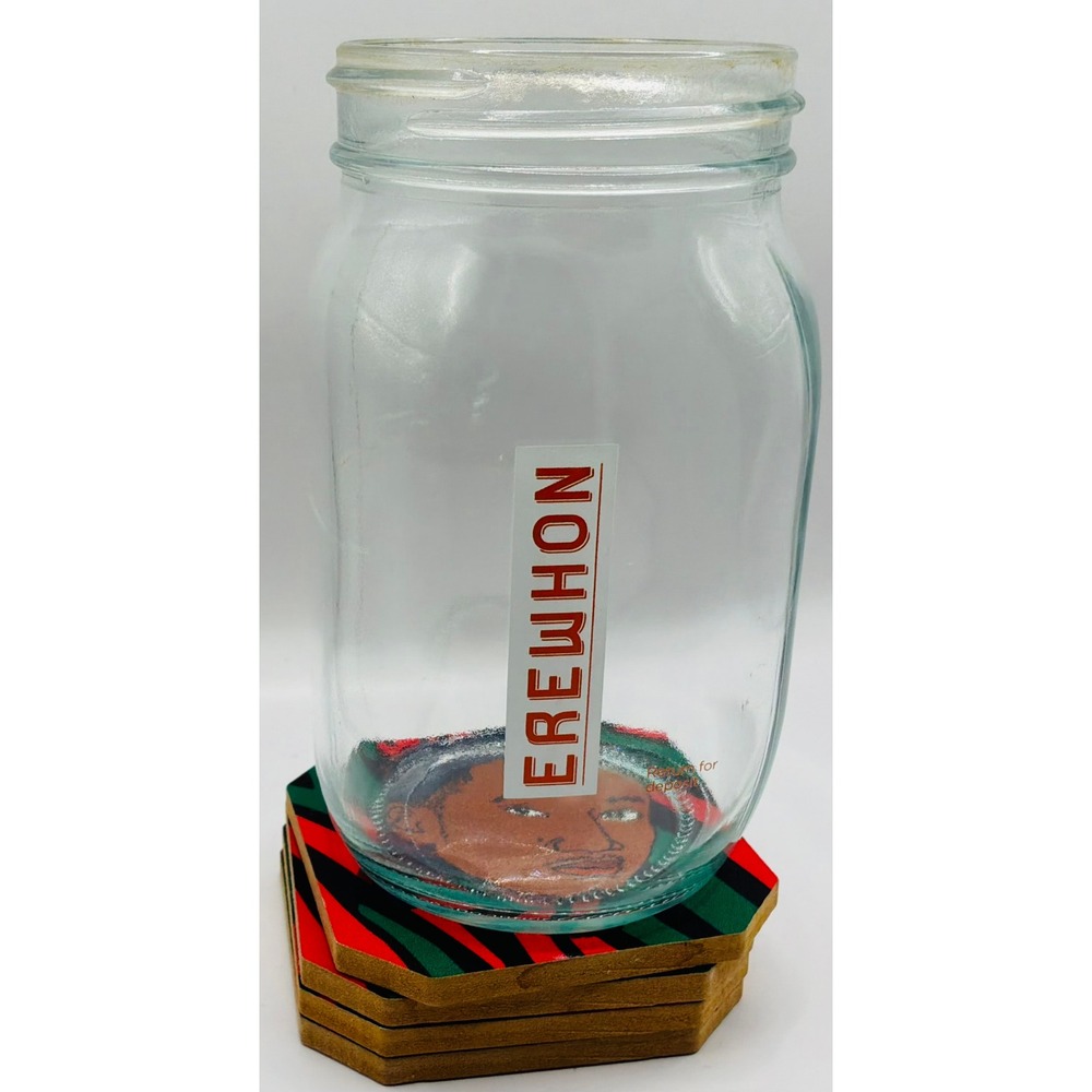 Erewhon Wide Mouth Mason Glass Jar 32oz Quart